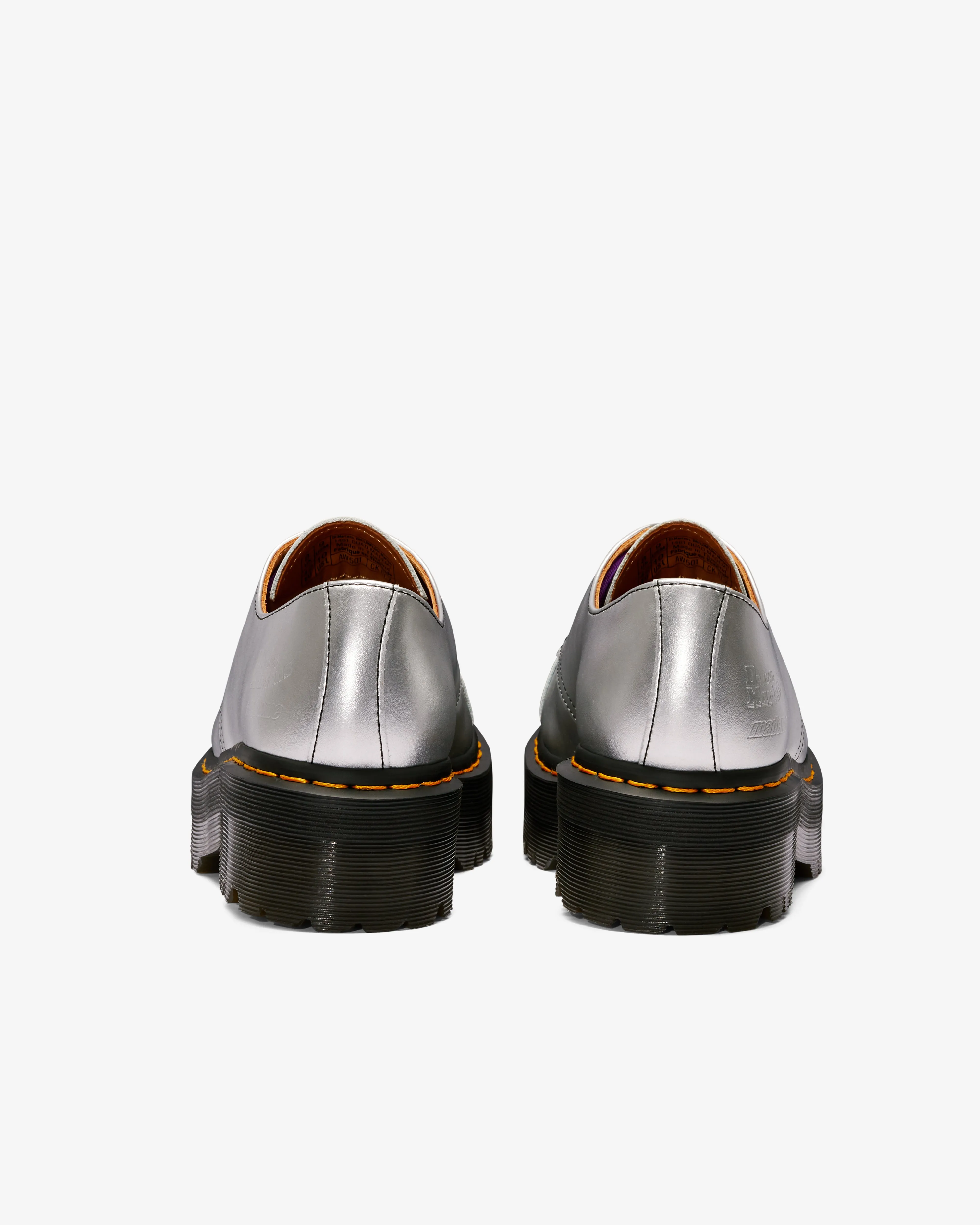 Dr. Martens - MadeMe 1461 Platform Oxford Shoes - (Silver)