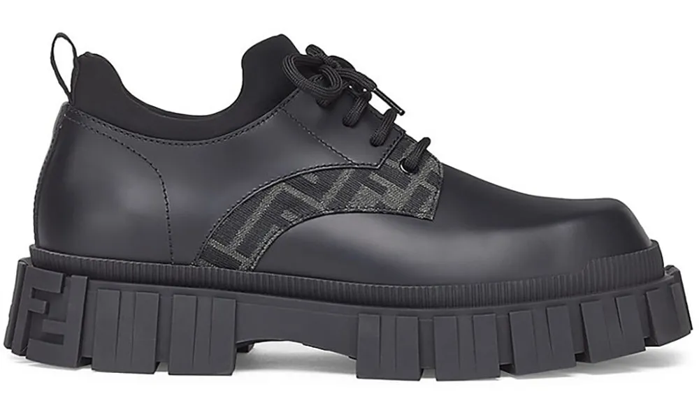 Fendi Leather Double F Oxford Shoes