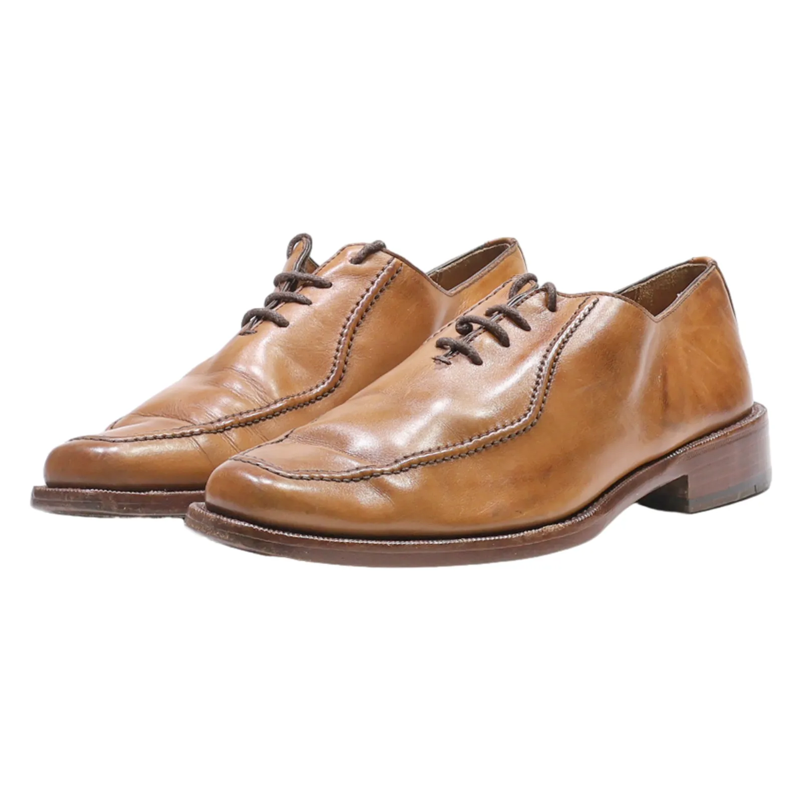 FINSBURY Oxford Shoes Brown Leather Mens UK 6