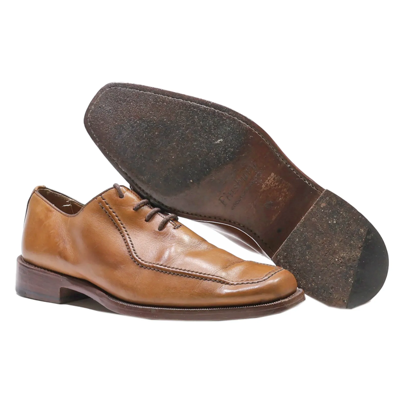 FINSBURY Oxford Shoes Brown Leather Mens UK 6