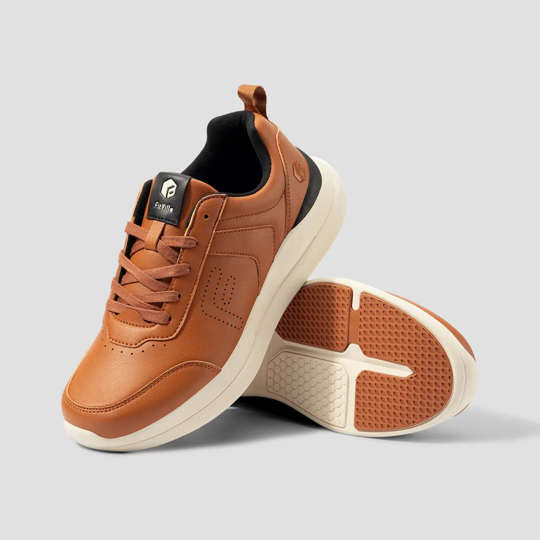 FitVille Men's BriskWalk Deluxe Lace-up Business Casual Sneaker