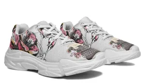 Floral Typewriter Chunky Sneakers