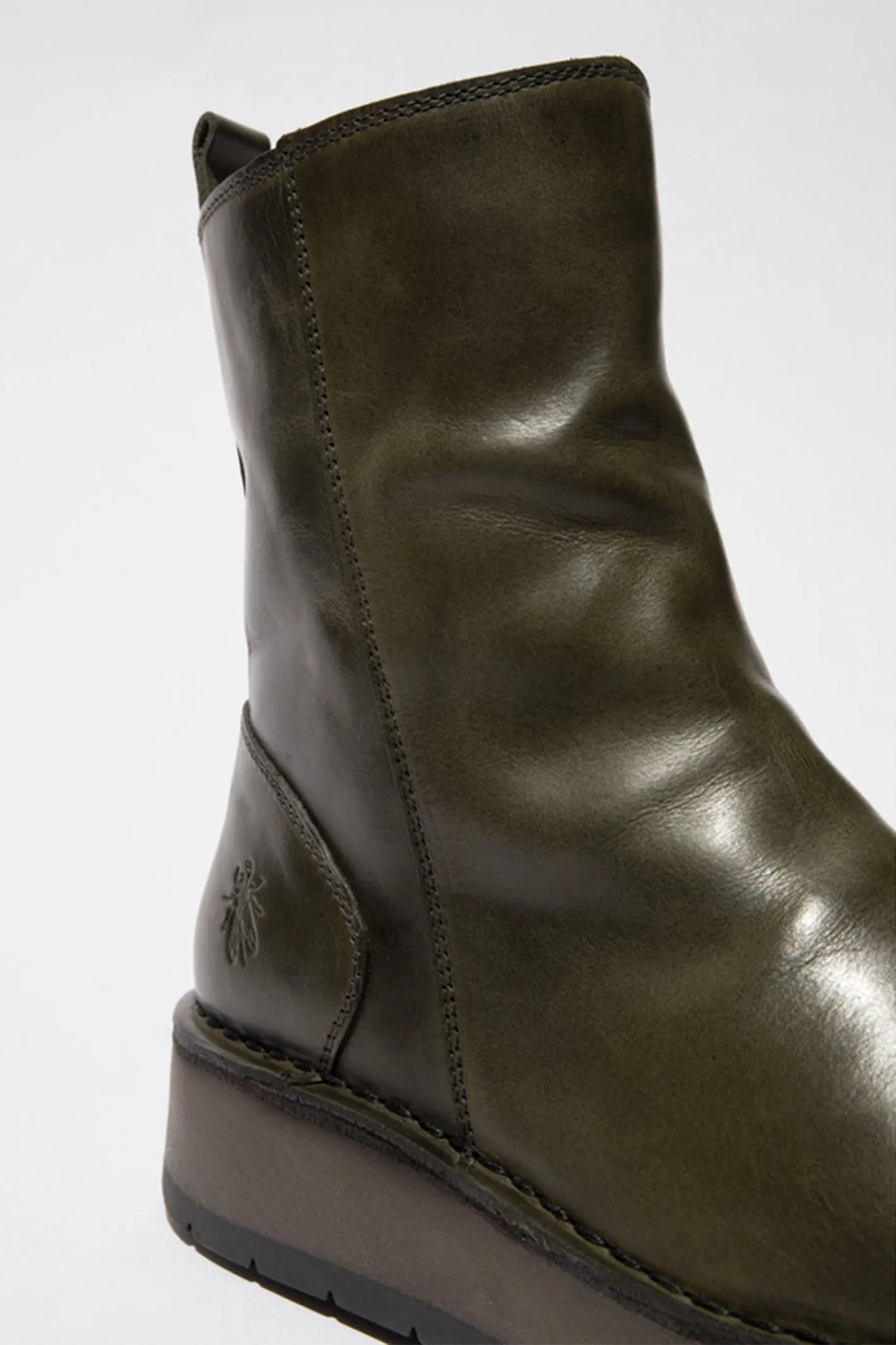 Fly London Reno Boots Rug Diesel Green Leather P211053014 RENO05FLY