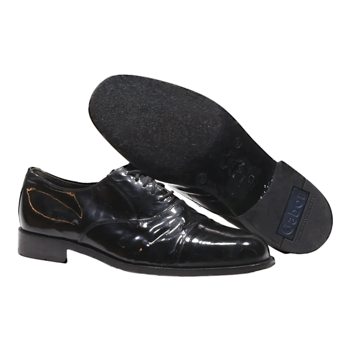 GABOR Oxford Shoes Black Leather Mens UK 9