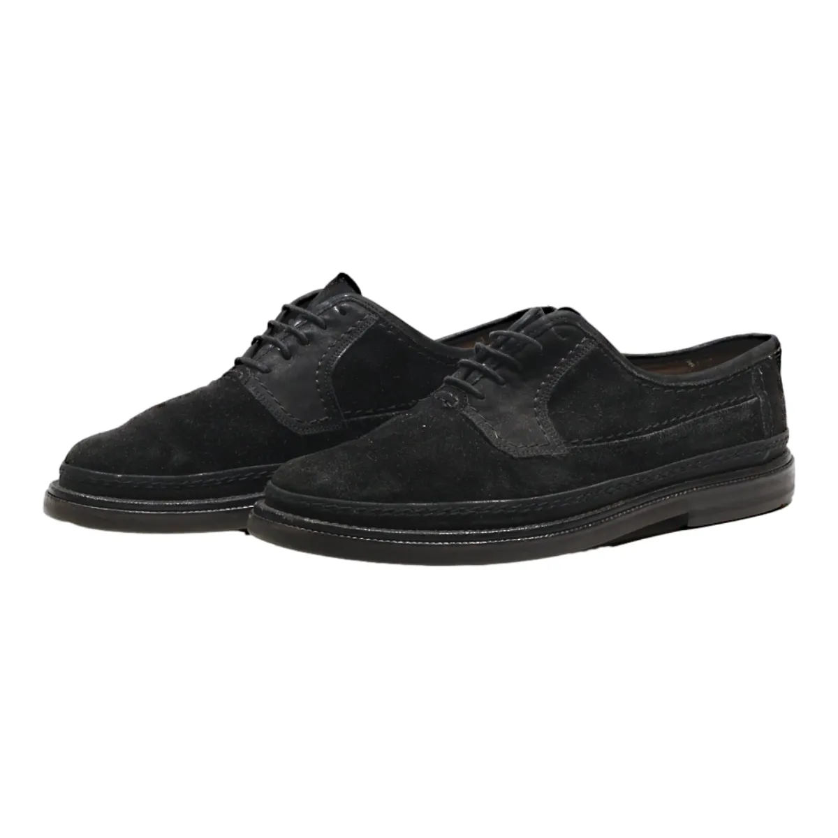 GALIZIO TORRESI Oxford Shoes Black Suede Mens UK 8