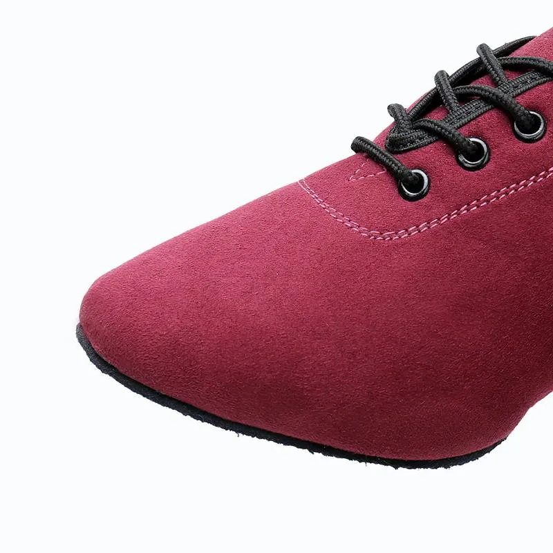 Girls Suede Heels Modern With Lace-up Dance Shoes