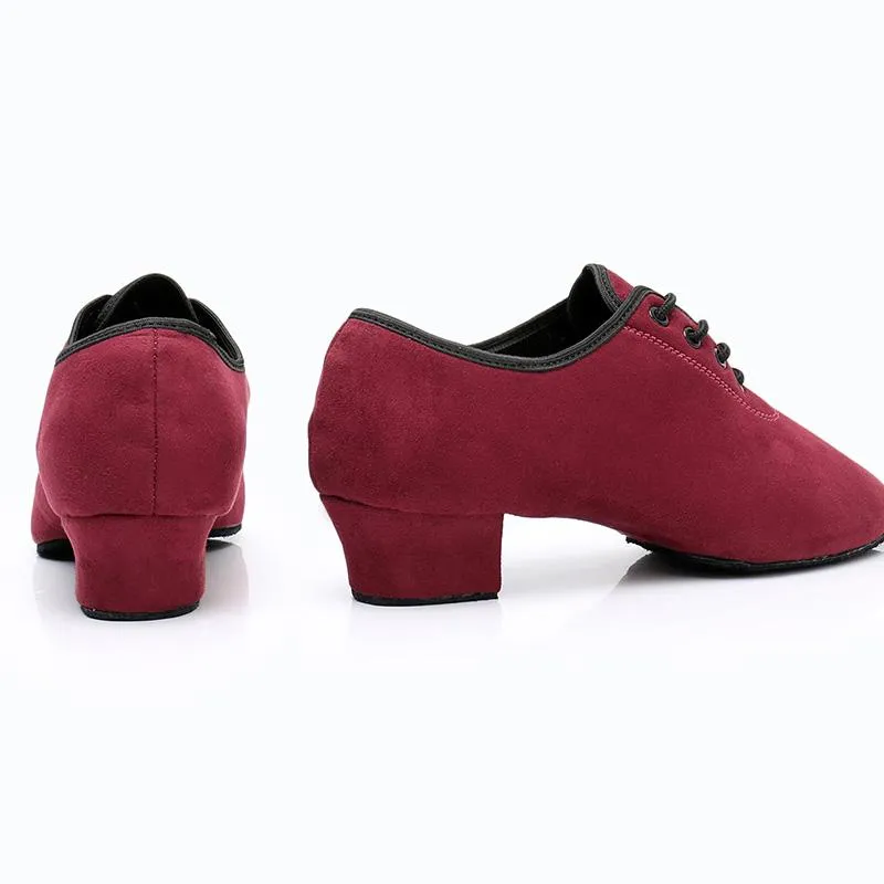 Girls Suede Heels Modern With Lace-up Dance Shoes
