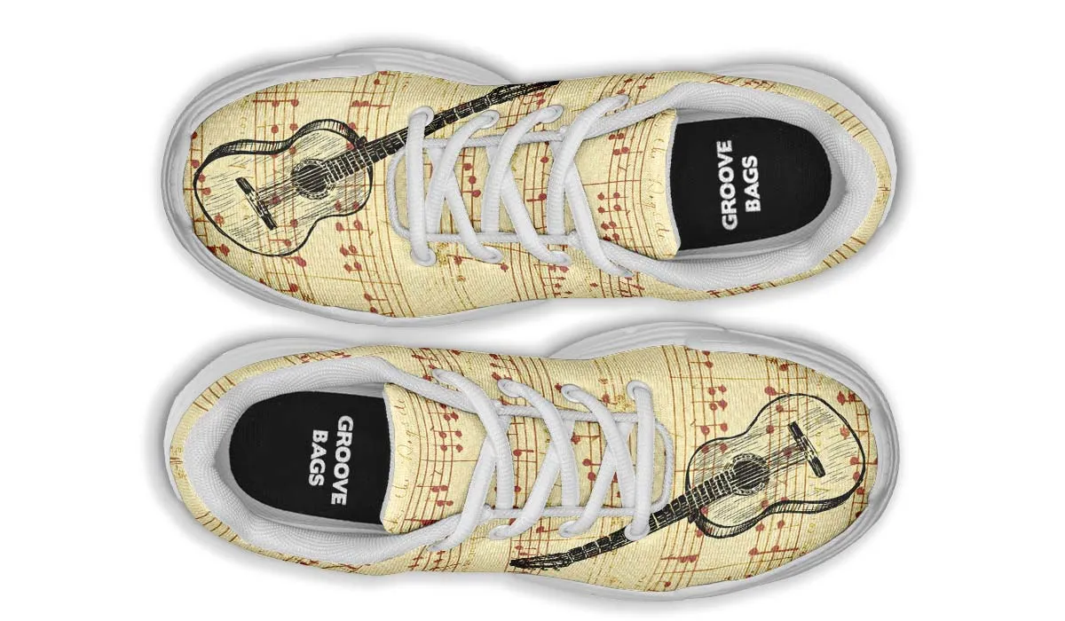 Guitar Sketch Chunky Sneakers