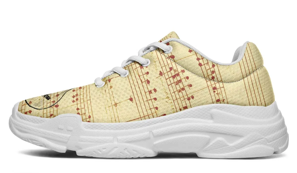 Guitar Sketch Chunky Sneakers