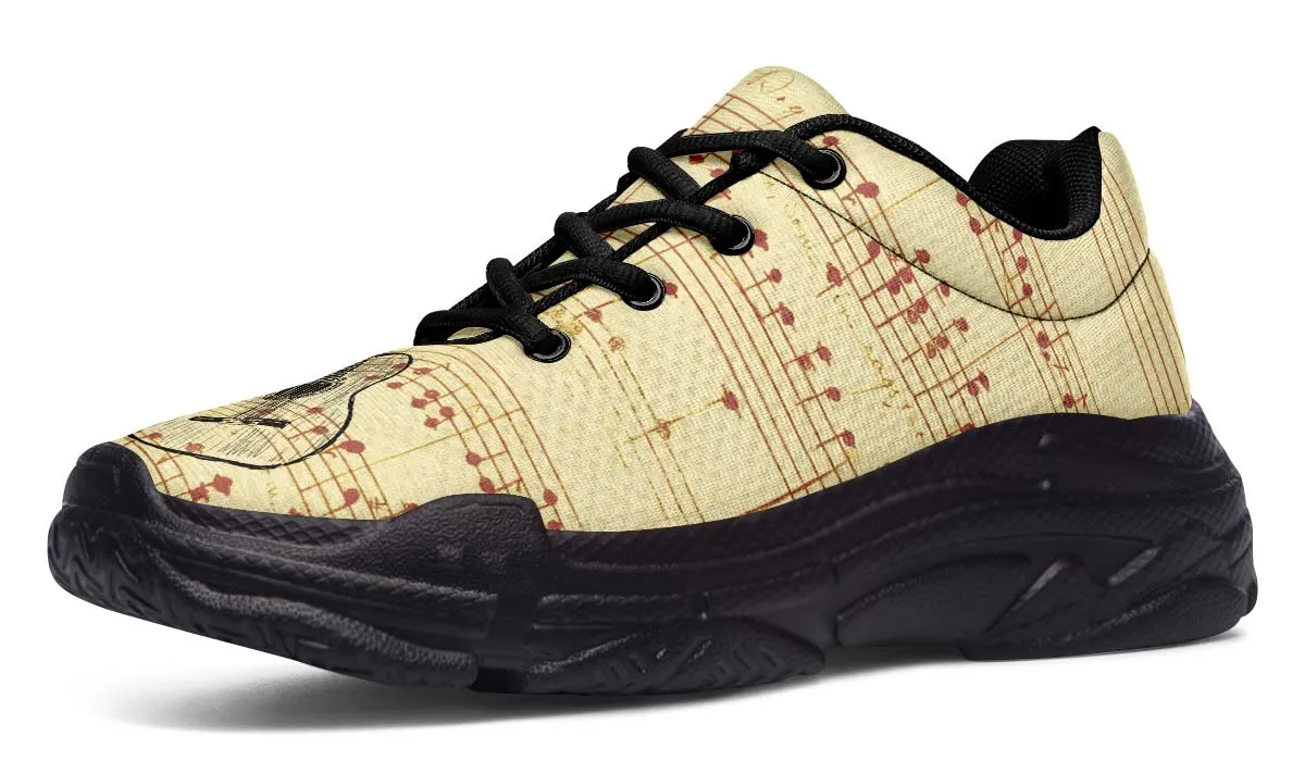 Guitar Sketch Chunky Sneakers