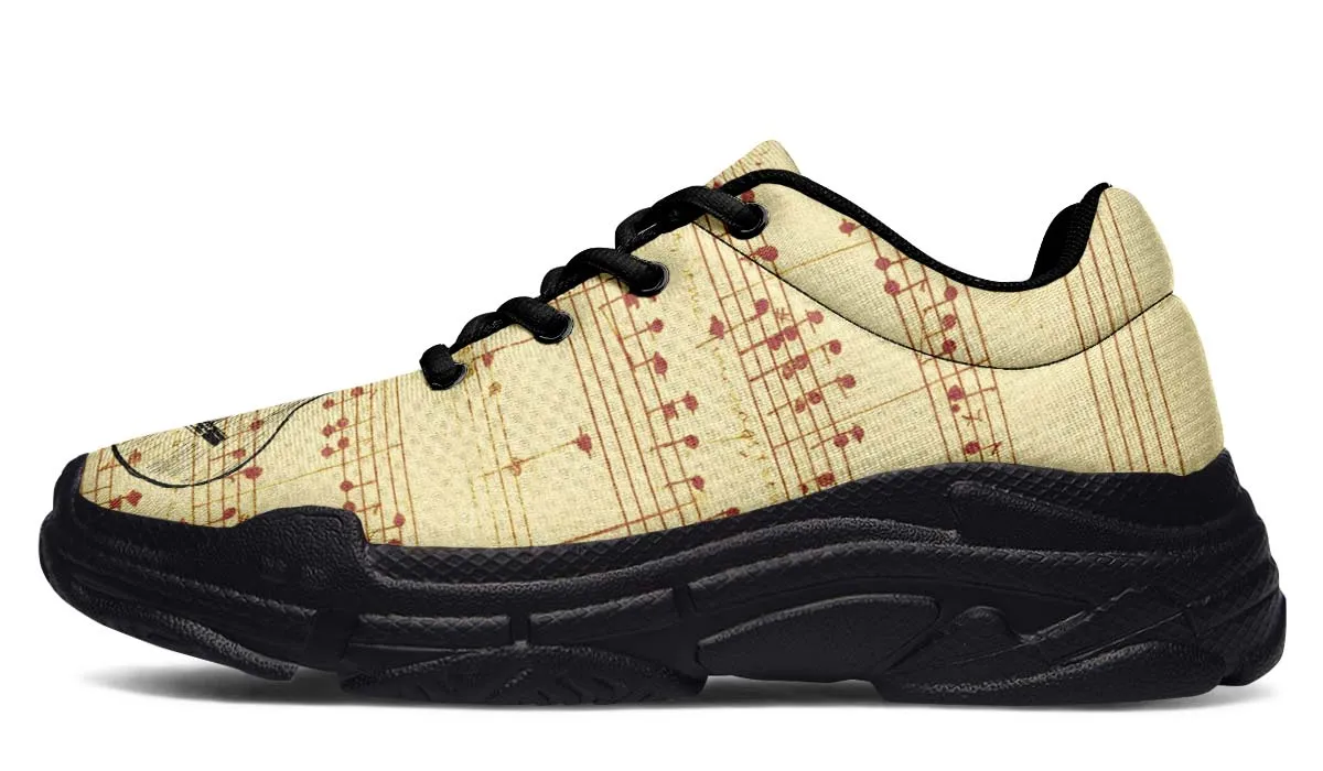 Guitar Sketch Chunky Sneakers