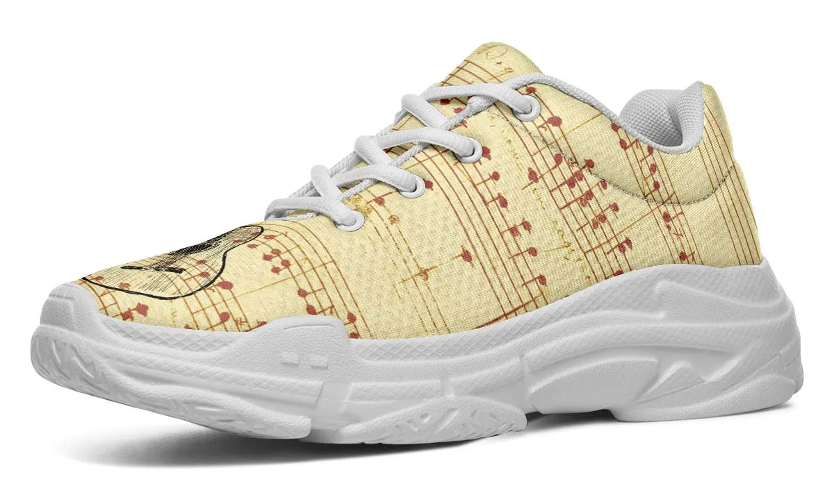 Guitar Sketch Chunky Sneakers