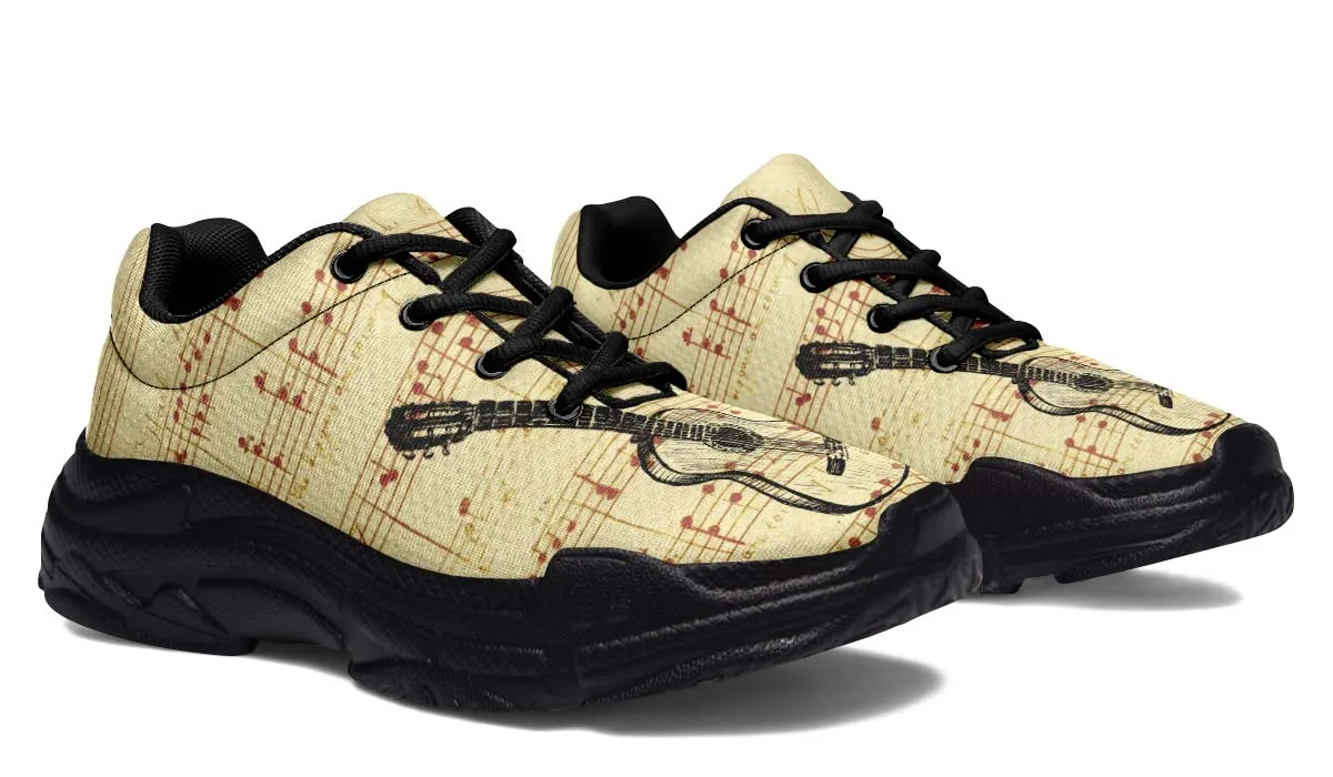 Guitar Sketch Chunky Sneakers