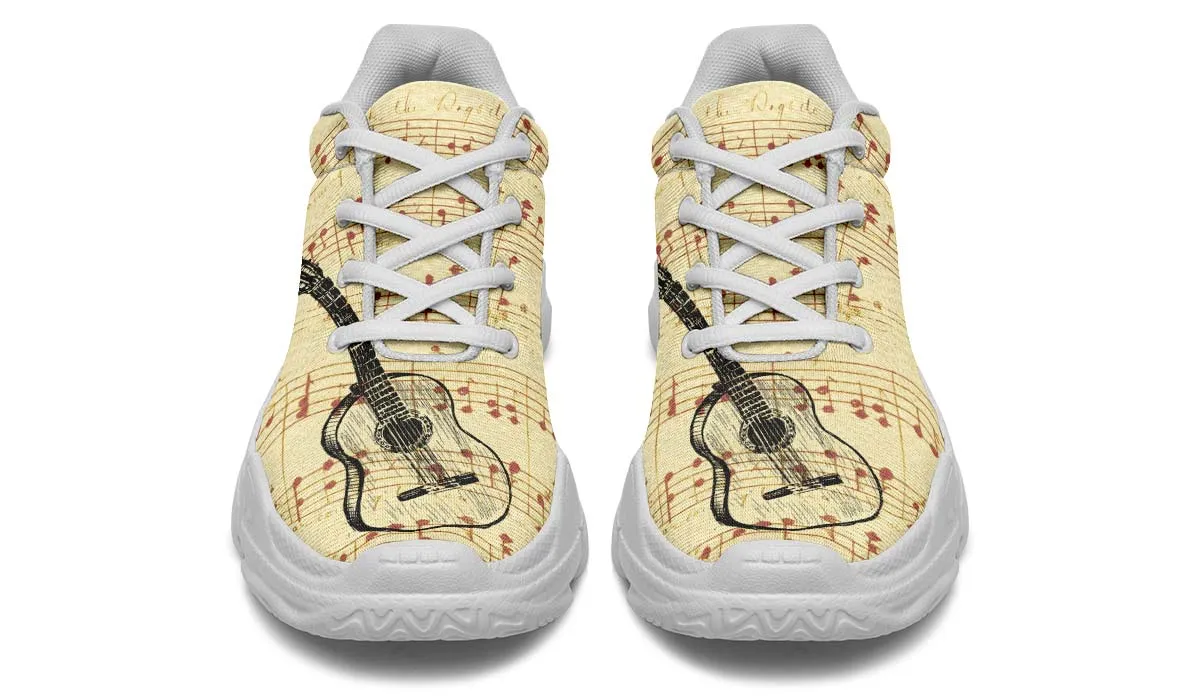 Guitar Sketch Chunky Sneakers