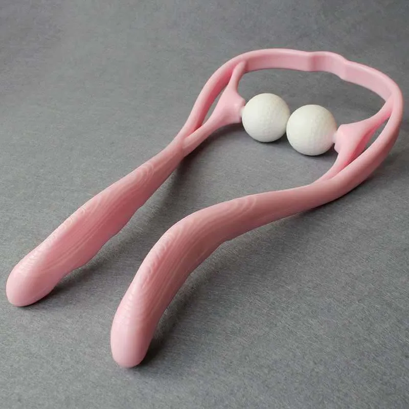 Handheld Wheeled Neck and Shoulder Massager – Manual Portable Tool for Pain Relief and Relaxation