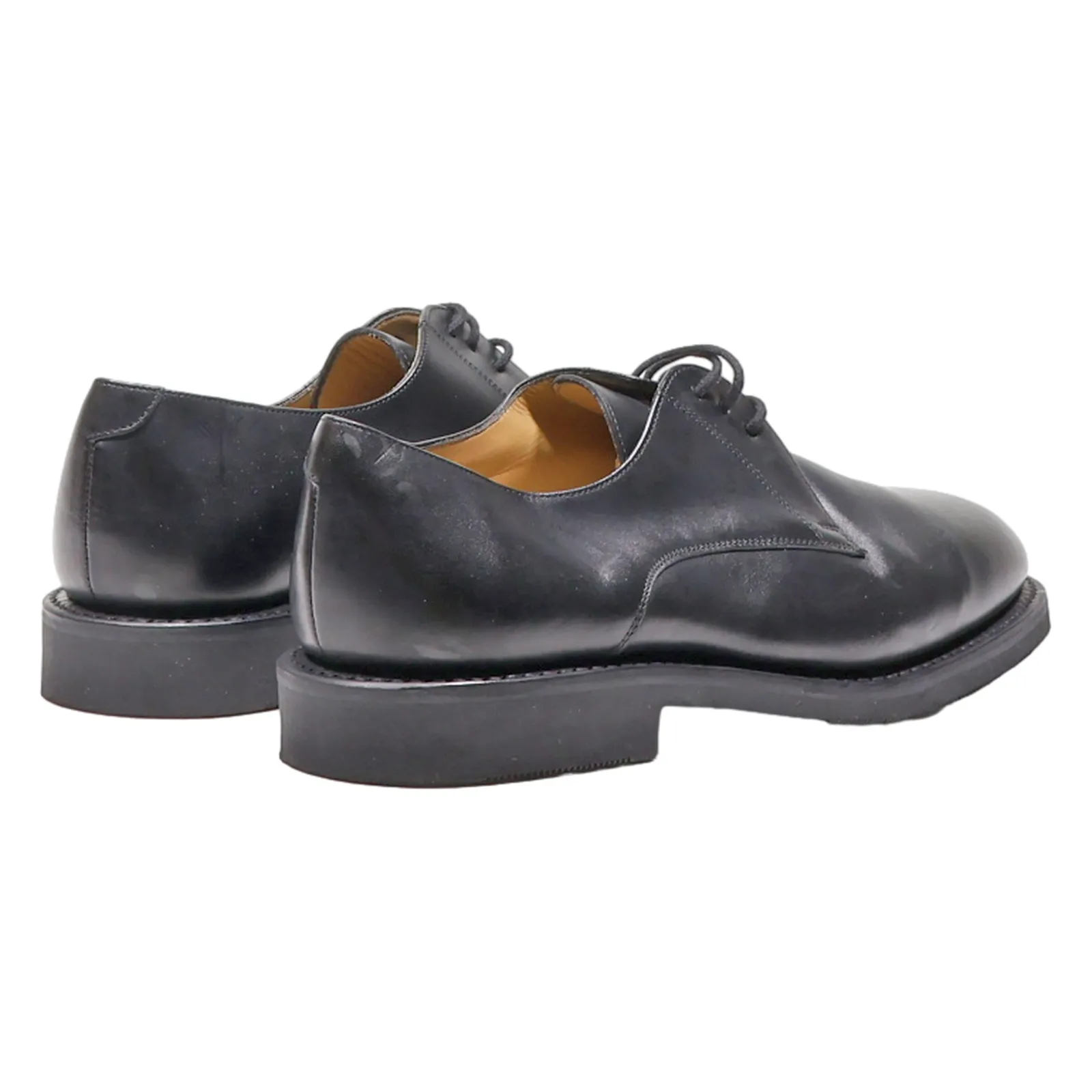HARDRIGE Oxford Shoes Black Leather Mens UK 8