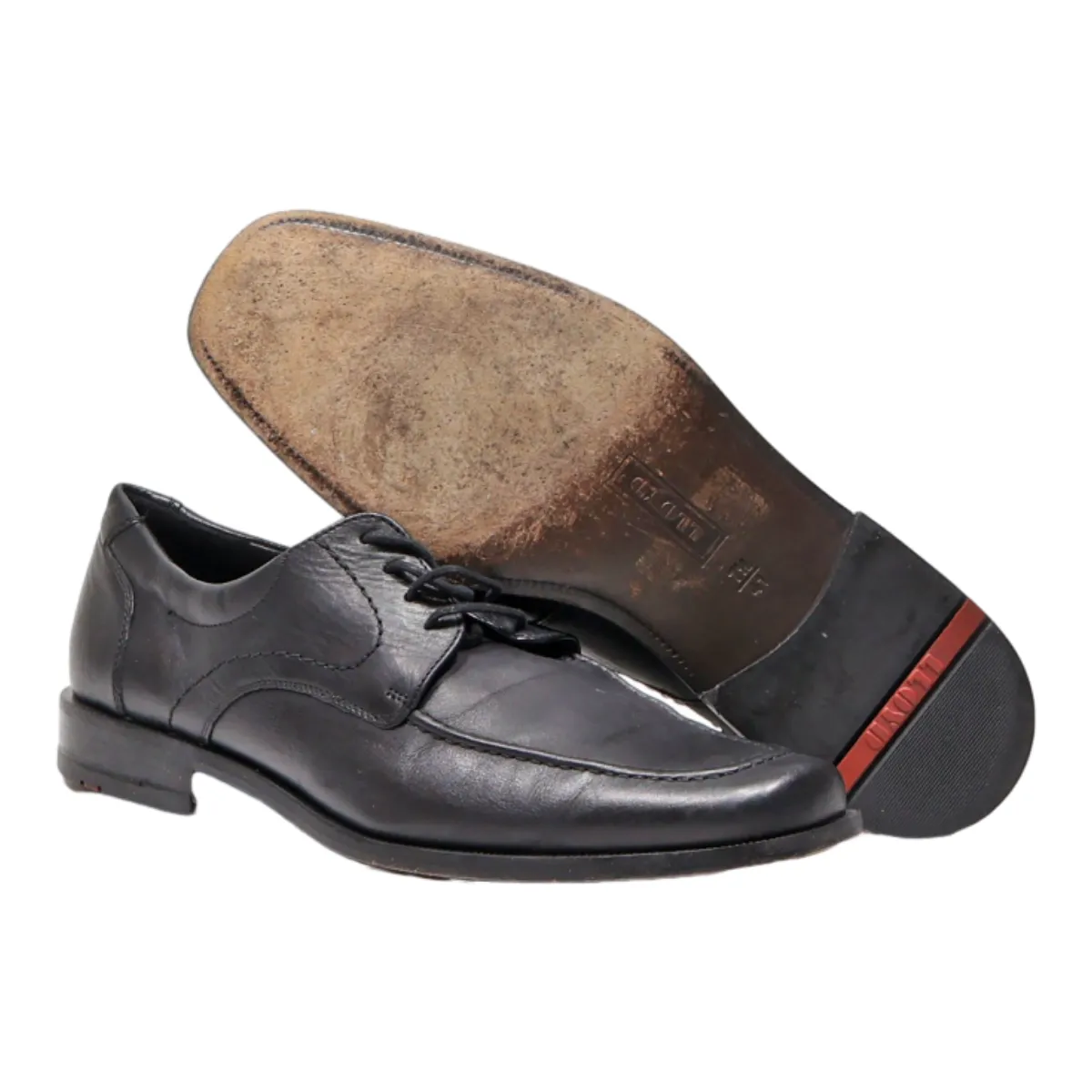 HENRI LLOYD Oxford Shoes Black Leather Mens UK 7.5