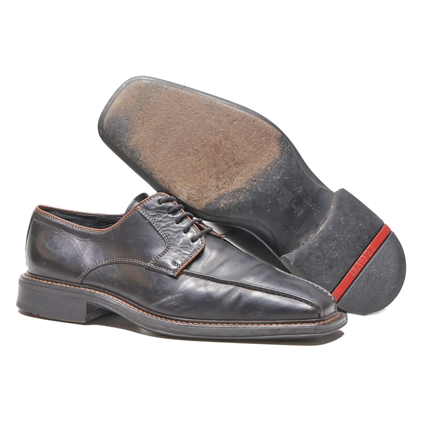 HENRI LLOYD Oxford Shoes Black Leather Mens UK 9