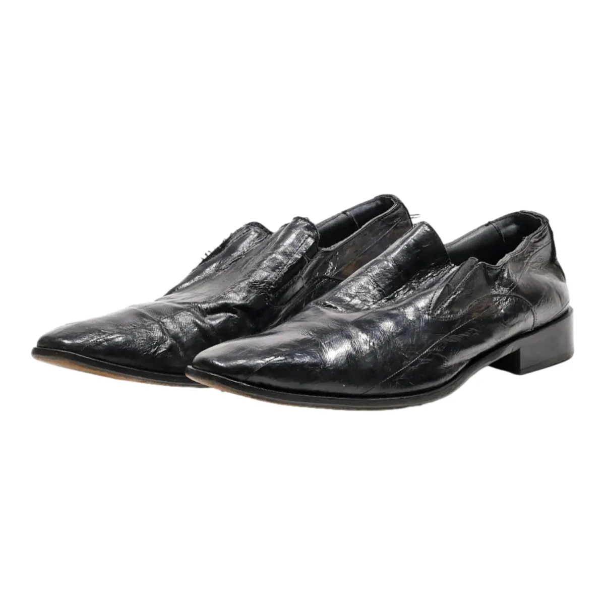 HENRI LOGAN Oxford Shoes Black Leather Mens UK 7.5