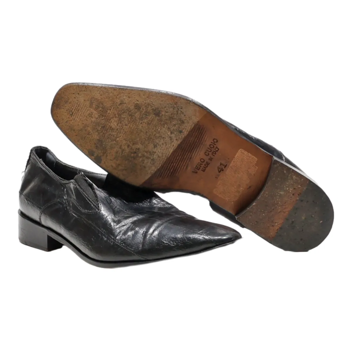 HENRI LOGAN Oxford Shoes Black Leather Mens UK 7.5