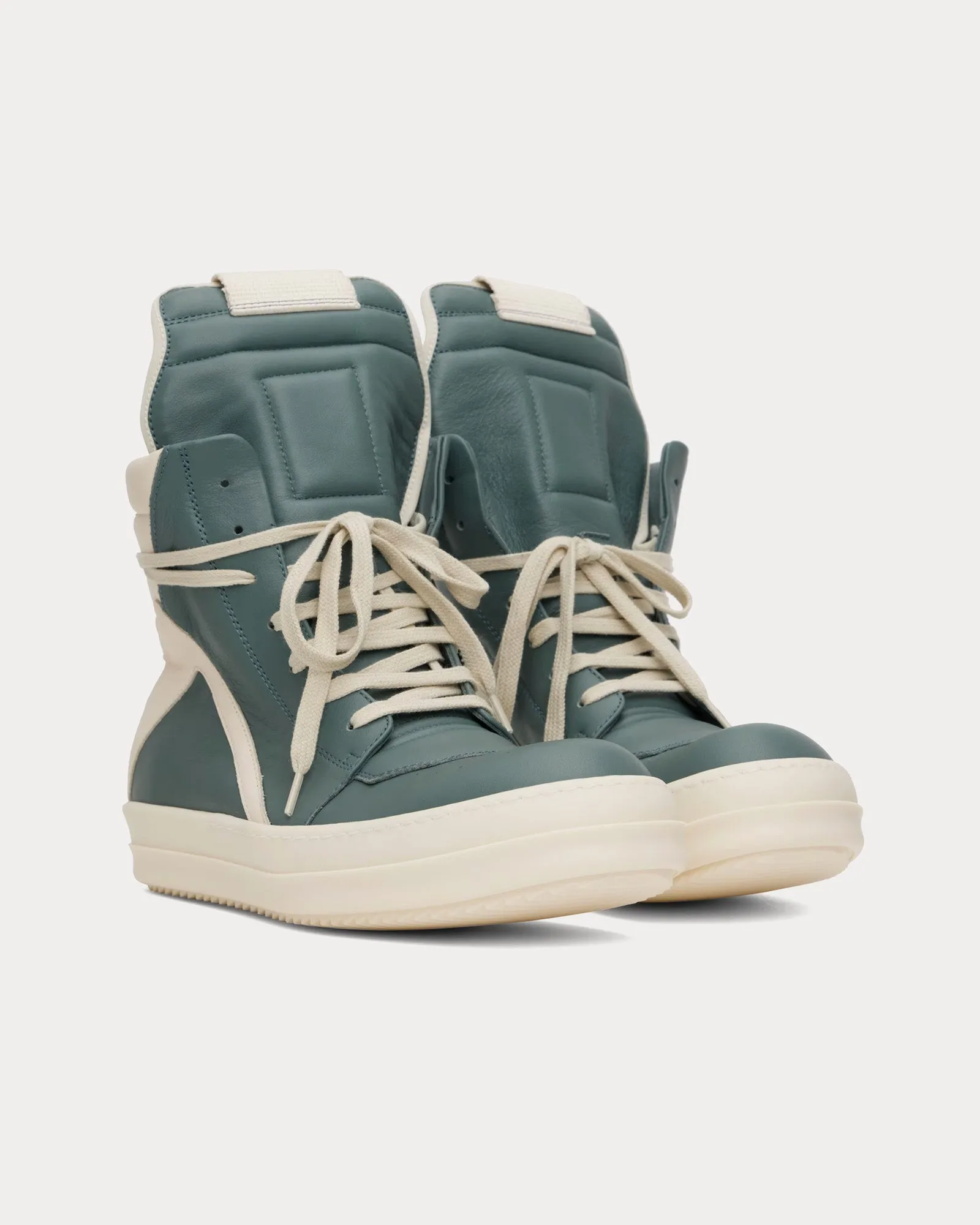 Hollywood Geobasket Leather Mouthwash / Milk / Milk High Top Sneakers