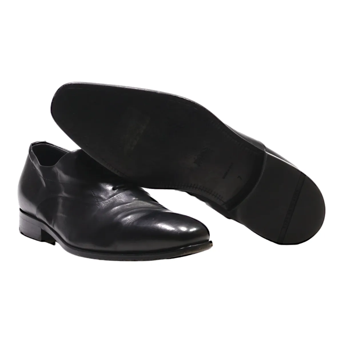 HUGO BOSS Oxford Shoes Black Leather Mens UK 6
