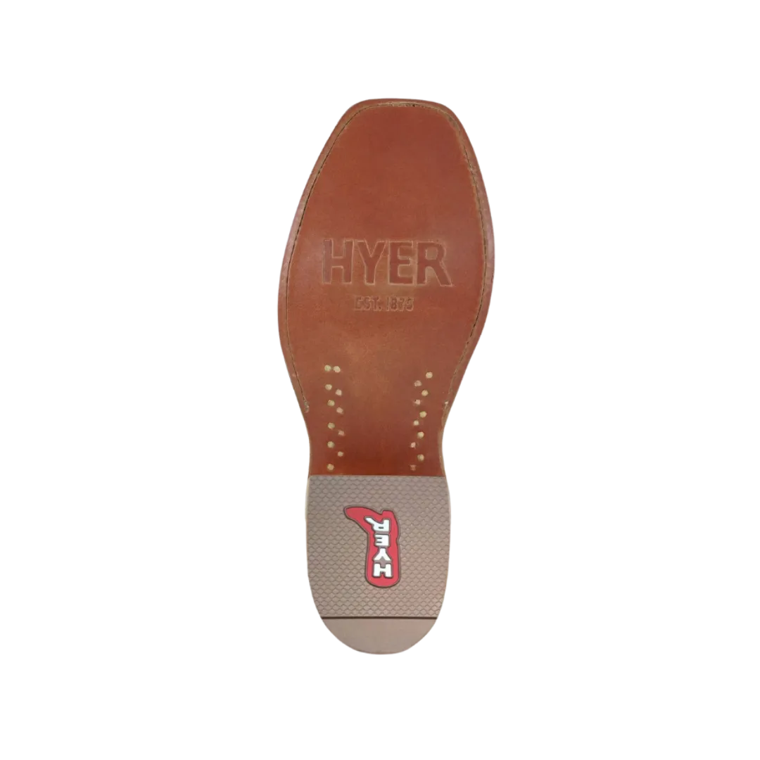 Hyer Men's Spearville Coffee Grass Square Toe Cowboy Boot