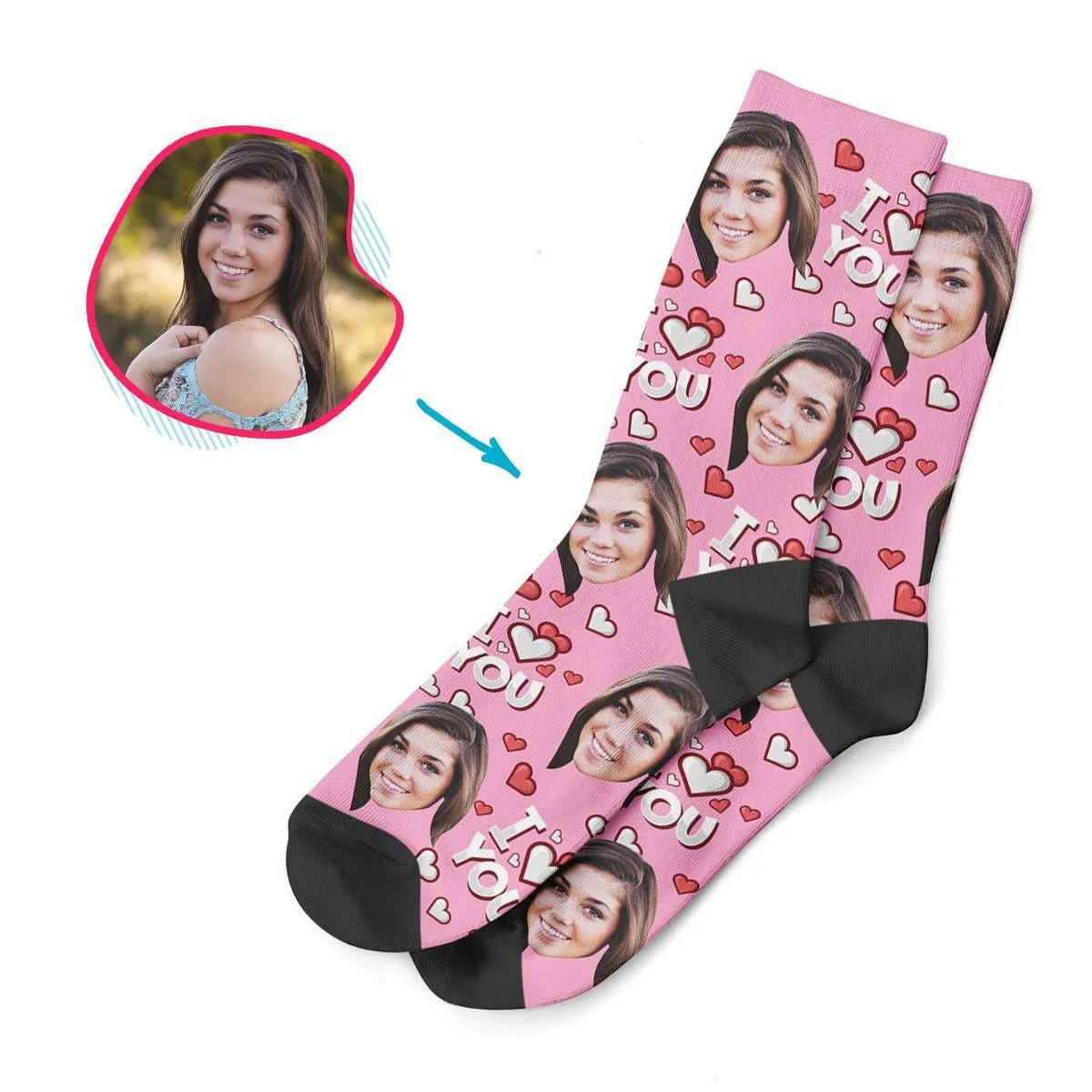 I Love You Personalized Socks