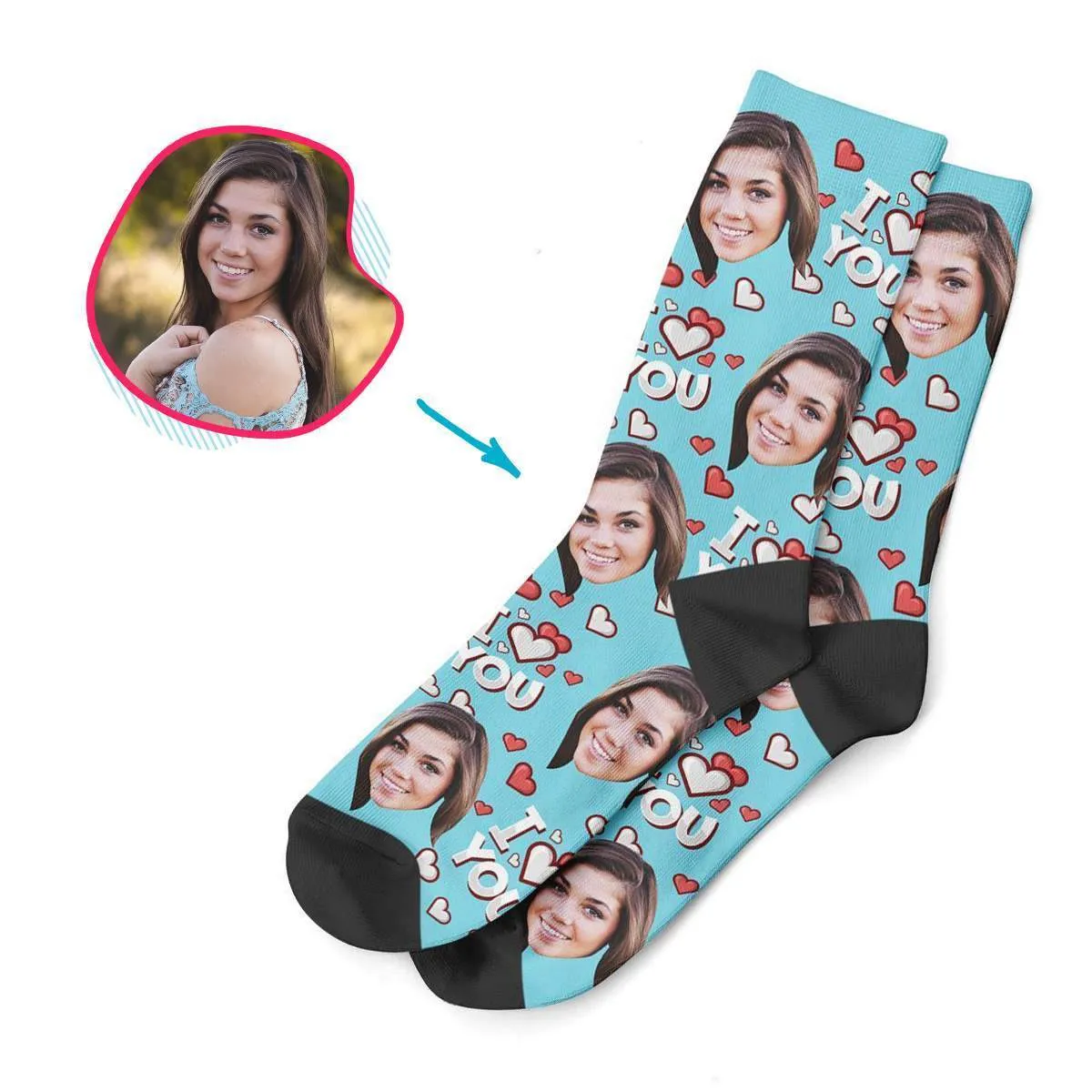 I Love You Personalized Socks