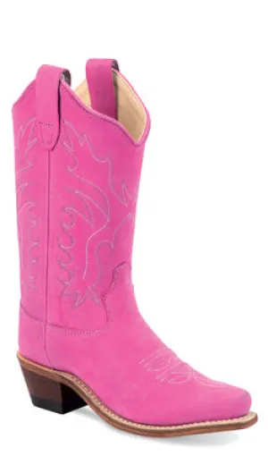 Jama Girls Pink Cowgirl Snip Toe Boots Style CF8226