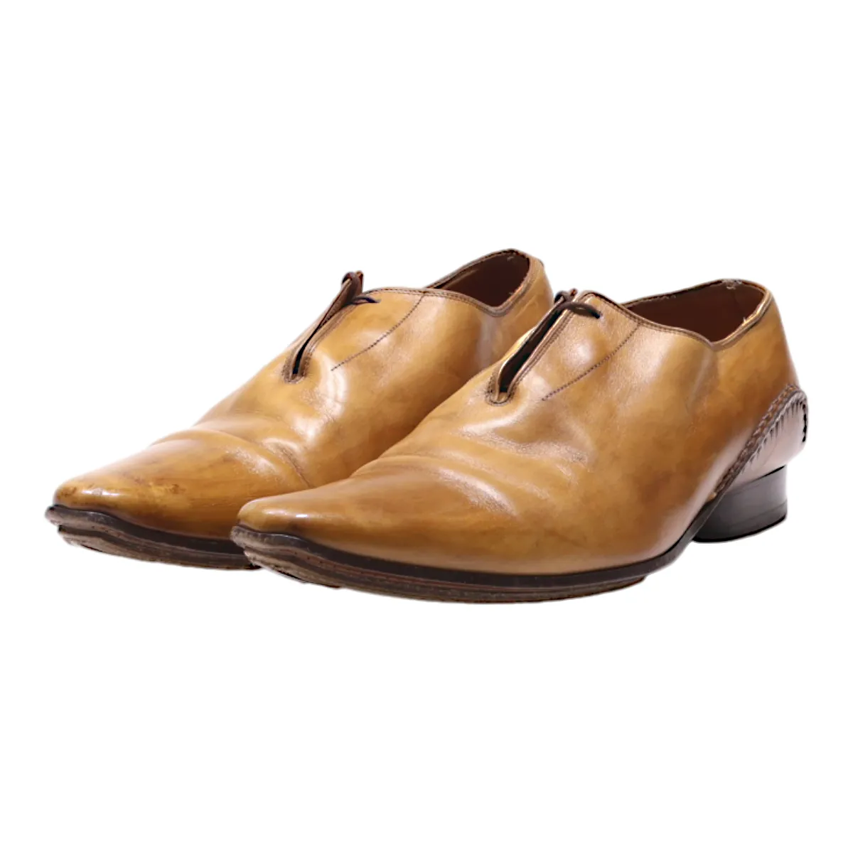 JC Oxford Shoes Brown Leather Mens UK 8
