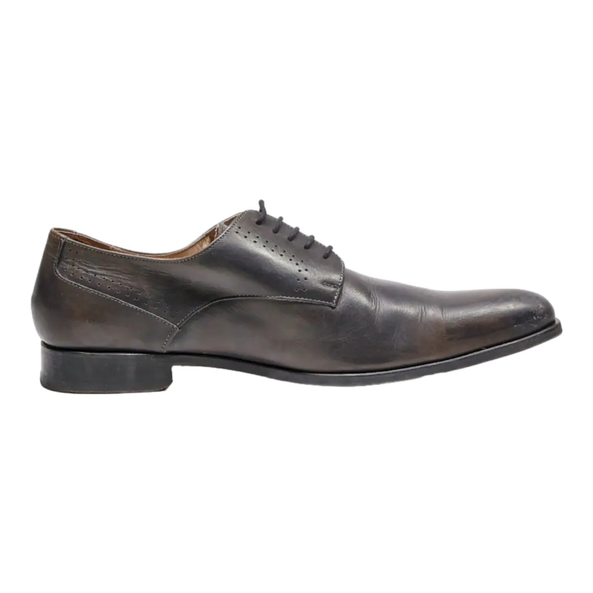 JOHN MAC GRAY Oxford Shoes Black Leather Mens UK 12
