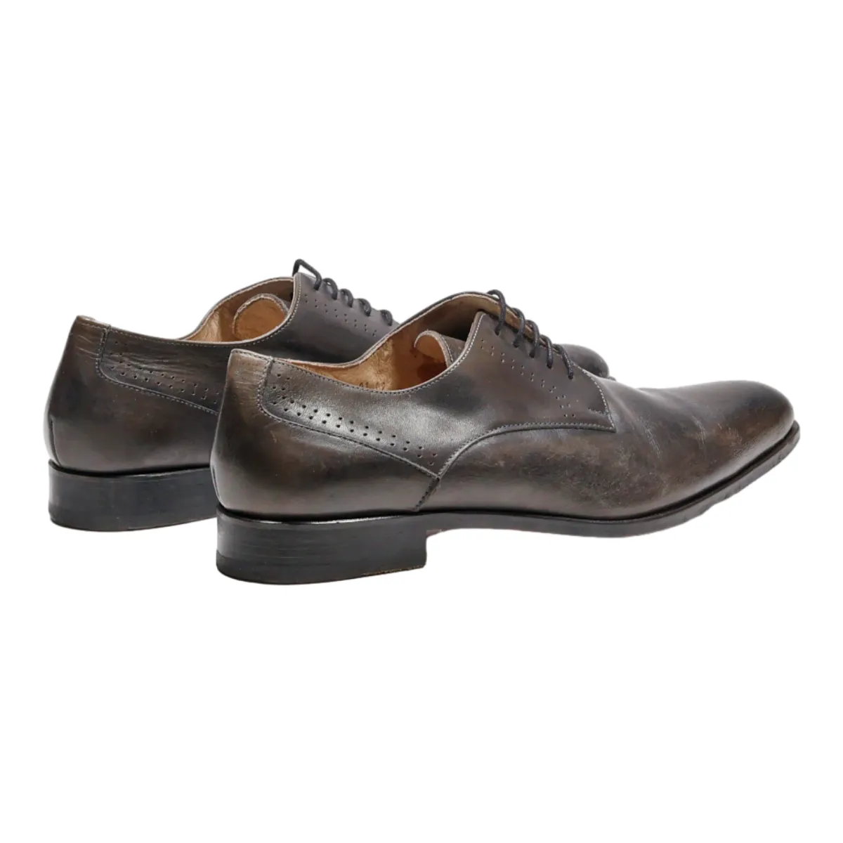 JOHN MAC GRAY Oxford Shoes Black Leather Mens UK 12