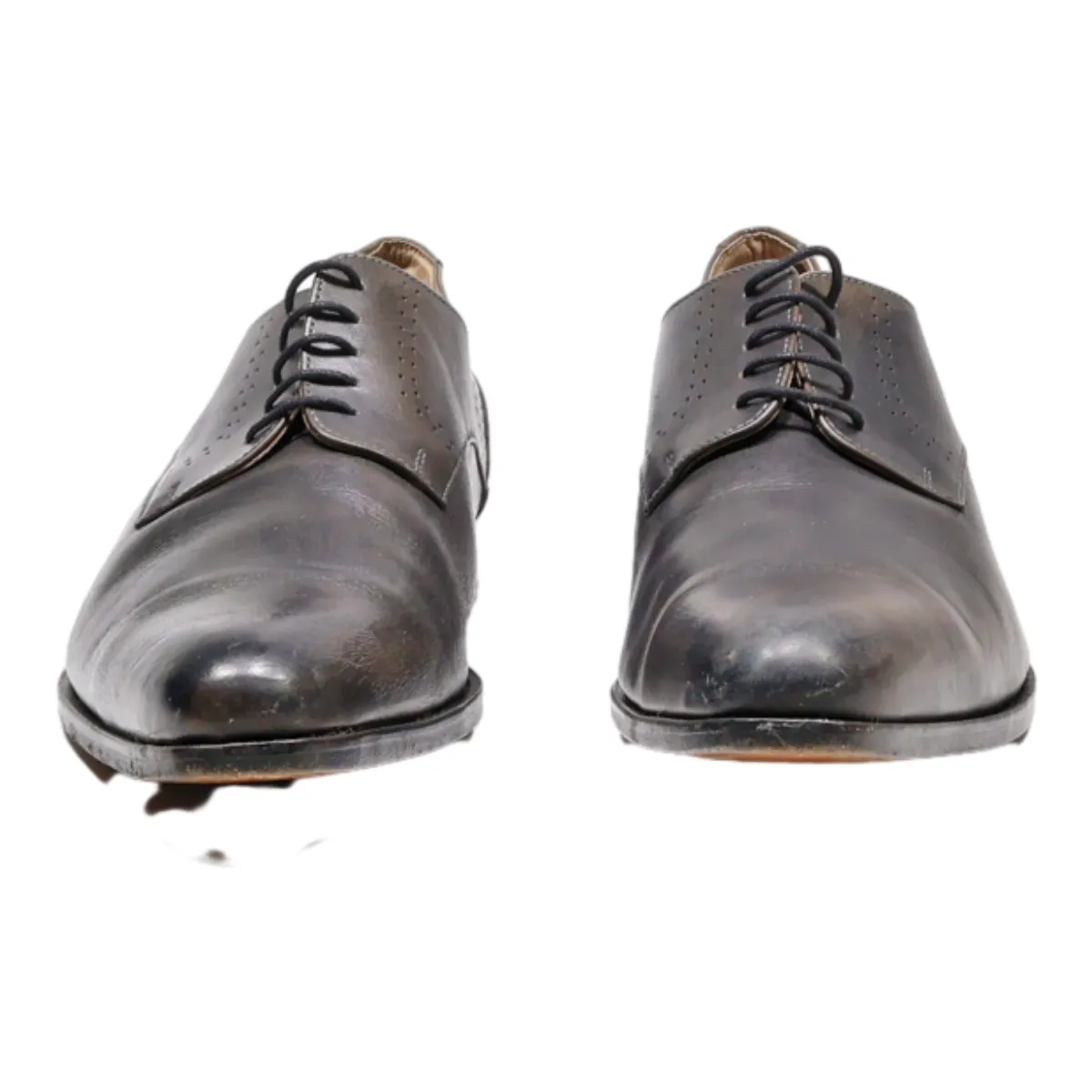JOHN MAC GRAY Oxford Shoes Black Leather Mens UK 12