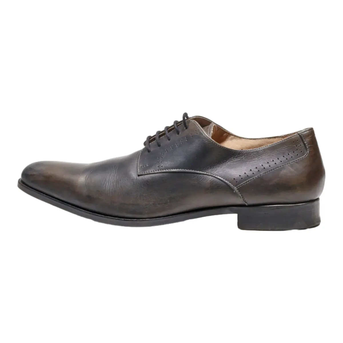 JOHN MAC GRAY Oxford Shoes Black Leather Mens UK 12