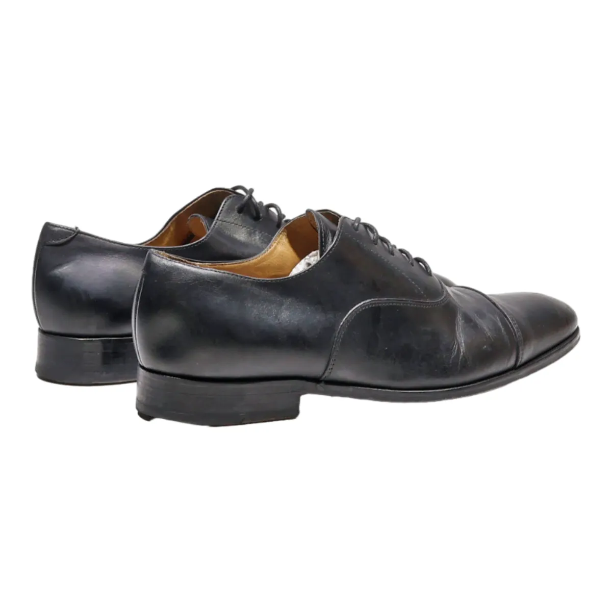 JOHN MAC GRAY Oxford Shoes Black Leather Mens UK 9