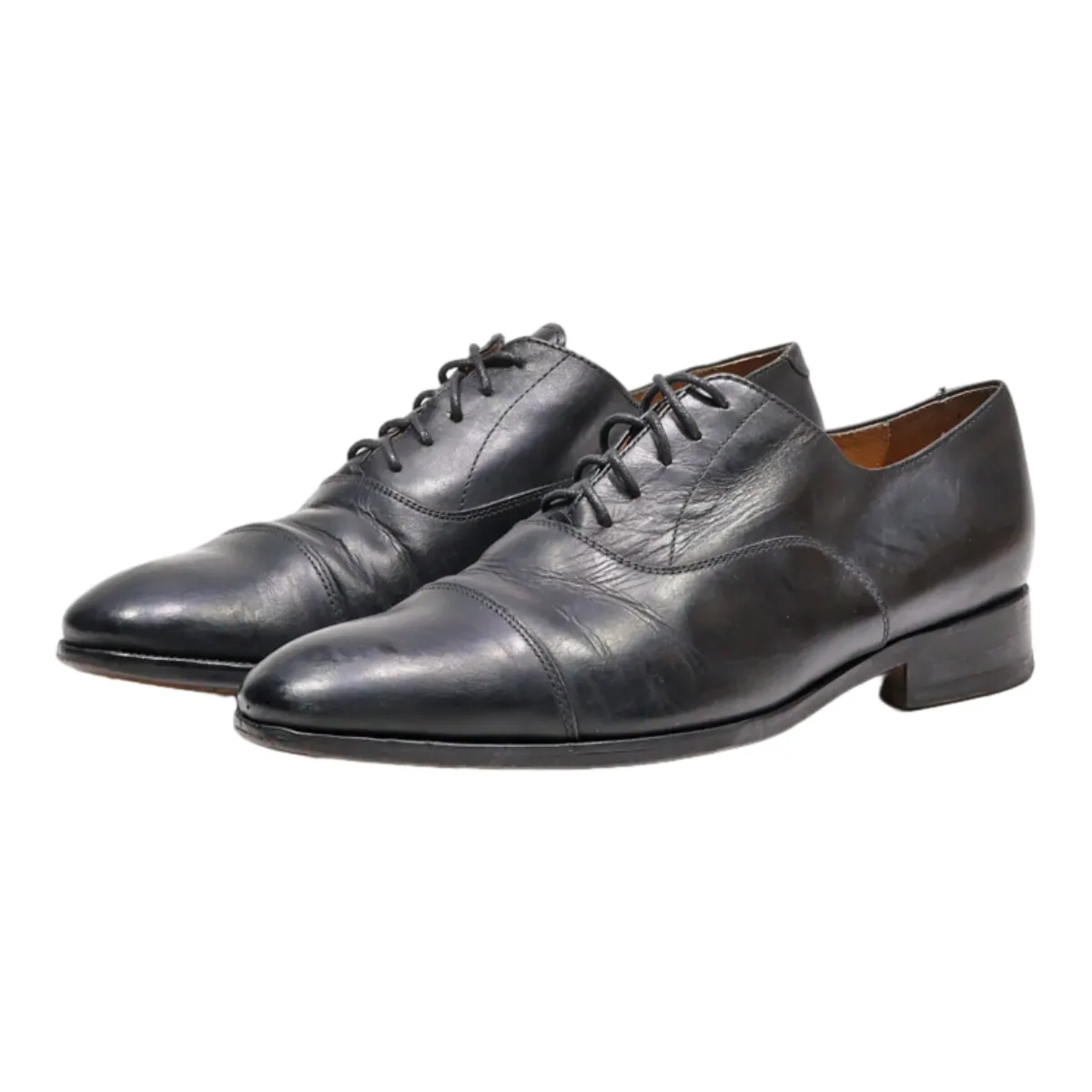 JOHN MAC GRAY Oxford Shoes Black Leather Mens UK 9