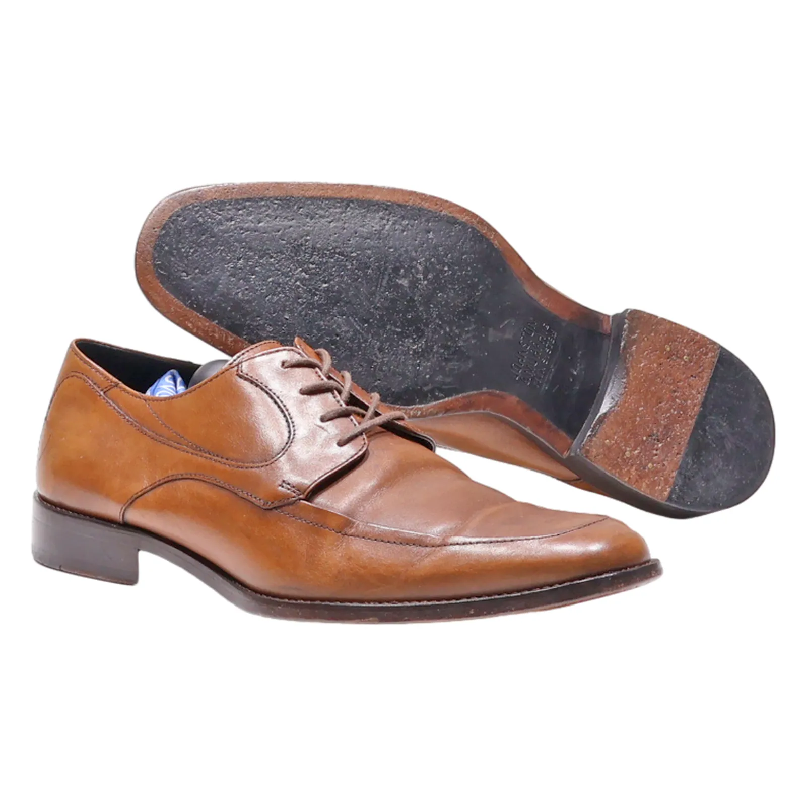 JOHNSTON & MURPHY Oxford Shoes Brown Leather Mens UK 9.5