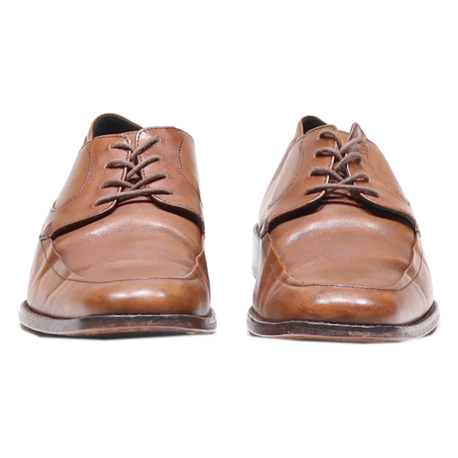 JOHNSTON & MURPHY Oxford Shoes Brown Leather Mens UK 9.5