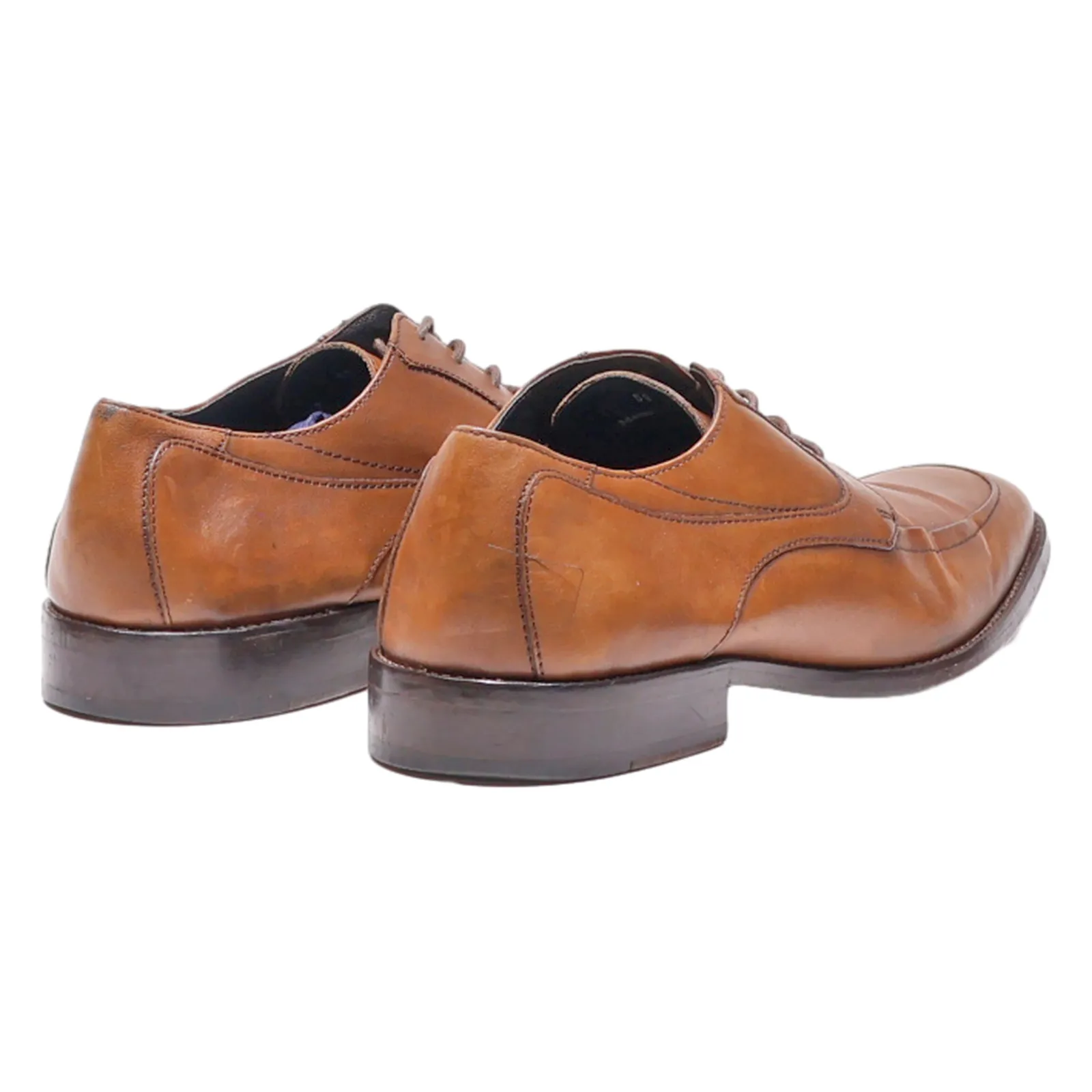 JOHNSTON & MURPHY Oxford Shoes Brown Leather Mens UK 9.5