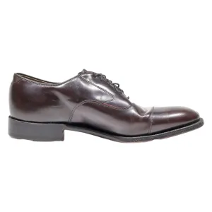 JOHNSTON & MURPHY Oxford Shoes Maroon Leather Mens UK 9