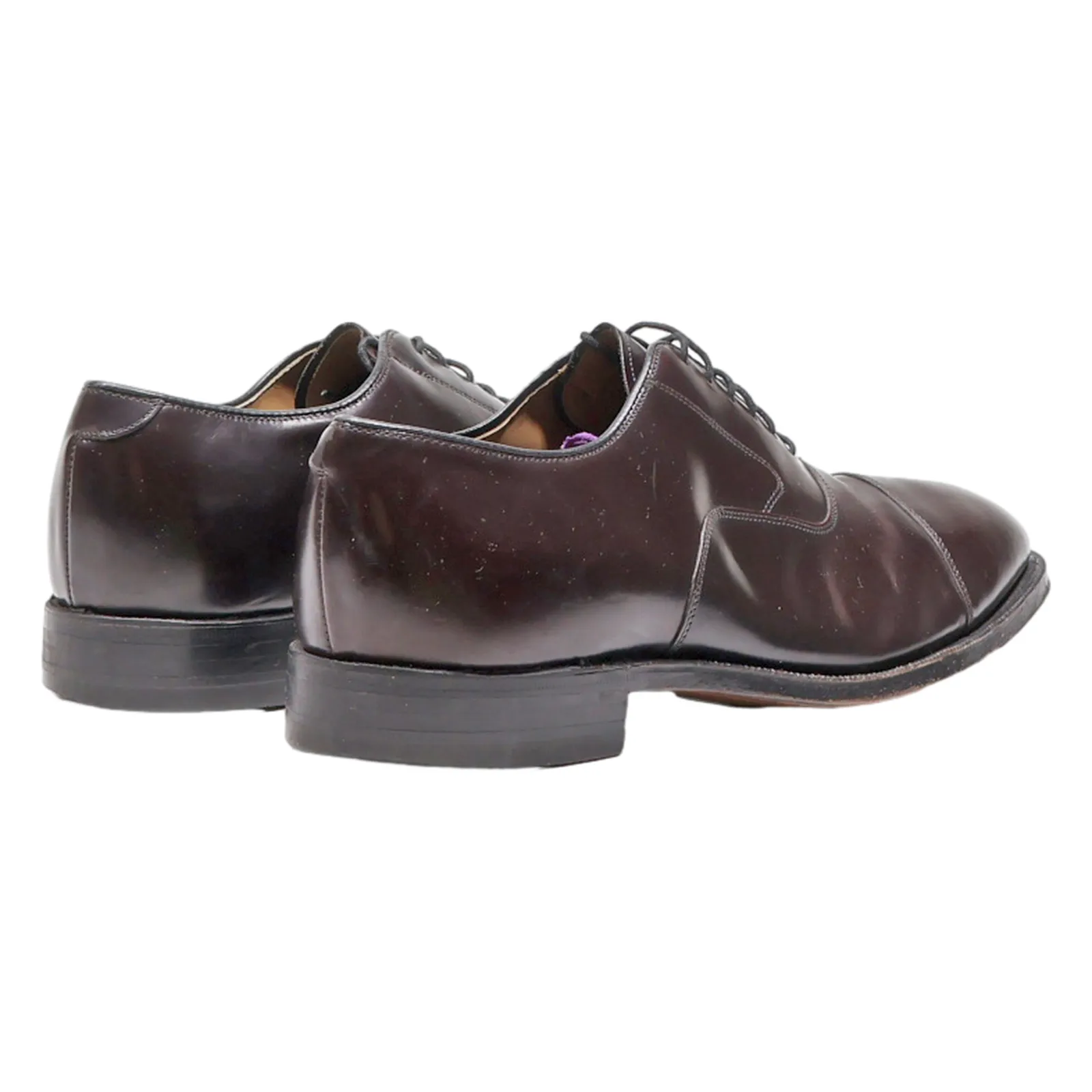 JOHNSTON & MURPHY Oxford Shoes Maroon Leather Mens UK 9
