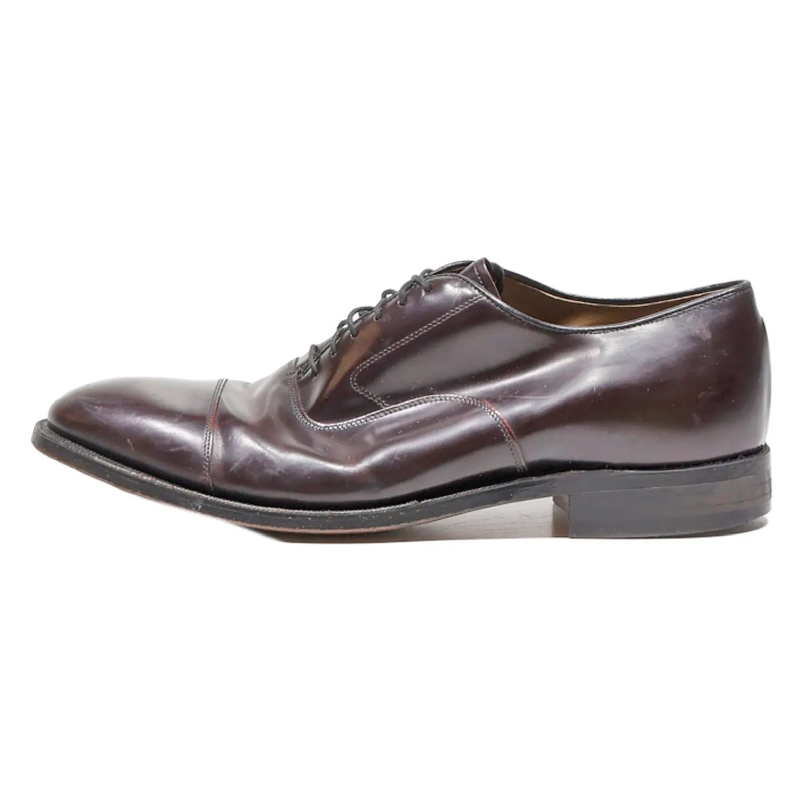 JOHNSTON & MURPHY Oxford Shoes Maroon Leather Mens UK 9