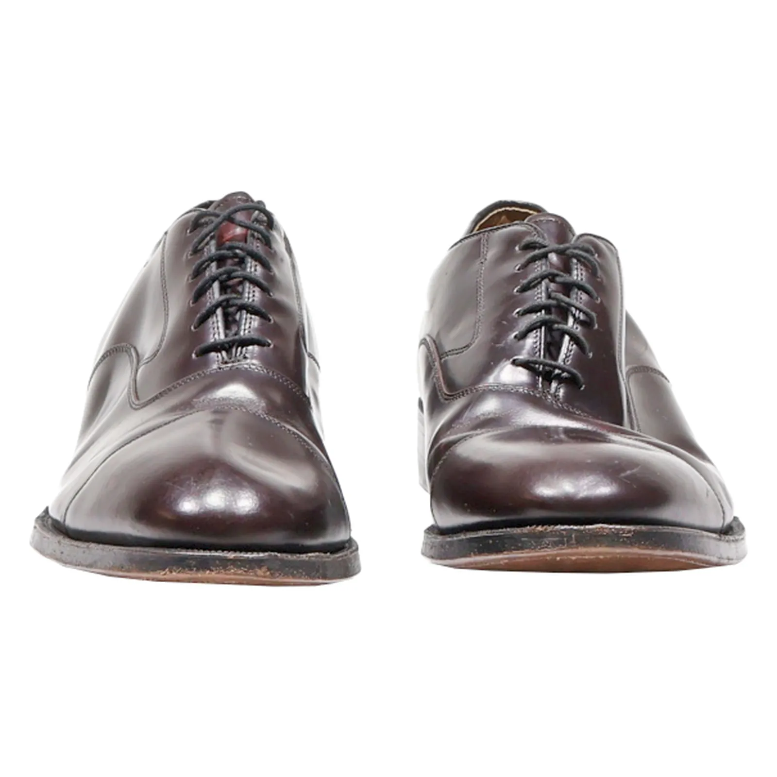 JOHNSTON & MURPHY Oxford Shoes Maroon Leather Mens UK 9