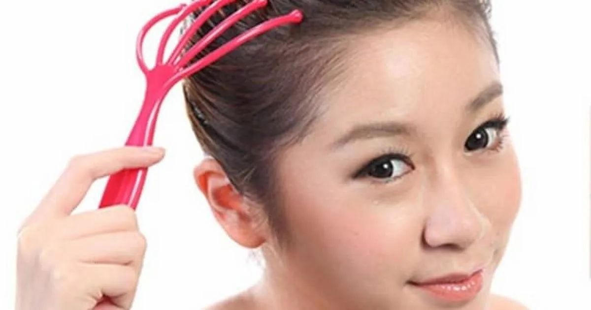 K Kudos Scalp Massager Head Massage with 5 Stainless Steel Roller for Stress Relax (Random color)