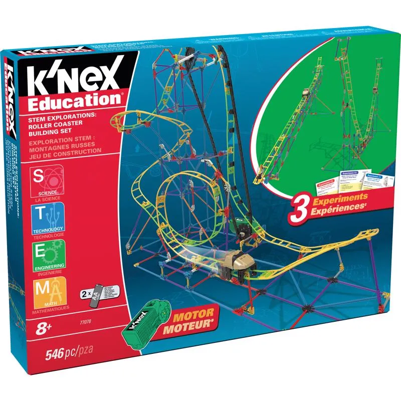 K'Nex Roller Coaster Building Set Toy Plastic 546 pc