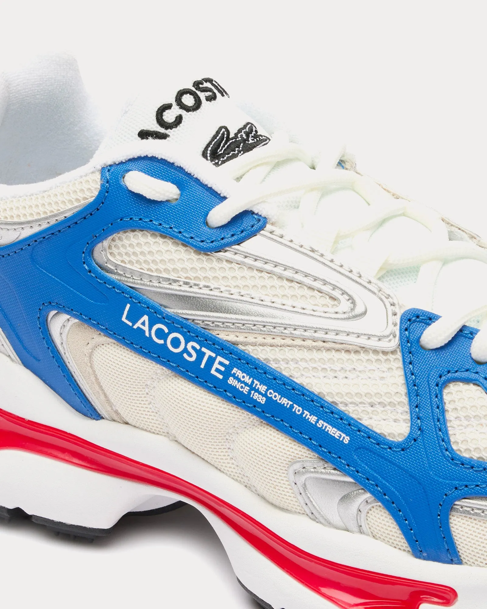 L003 2K24 White / Red / Blue Low Top Sneakers
