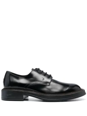 lace-up leather oxford shoes