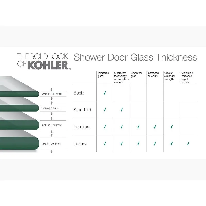 Levity Tempered Glass Sliding Shower Door in Matte Nickel (74" x 43.63")