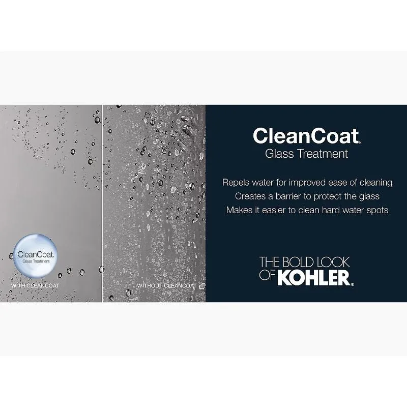 Levity Tempered Glass Sliding Shower Door in Matte Nickel (74" x 43.63")